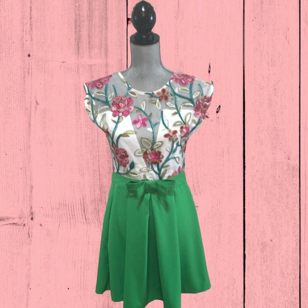 SUMMER DRESS Multicolor Floral Embroidery